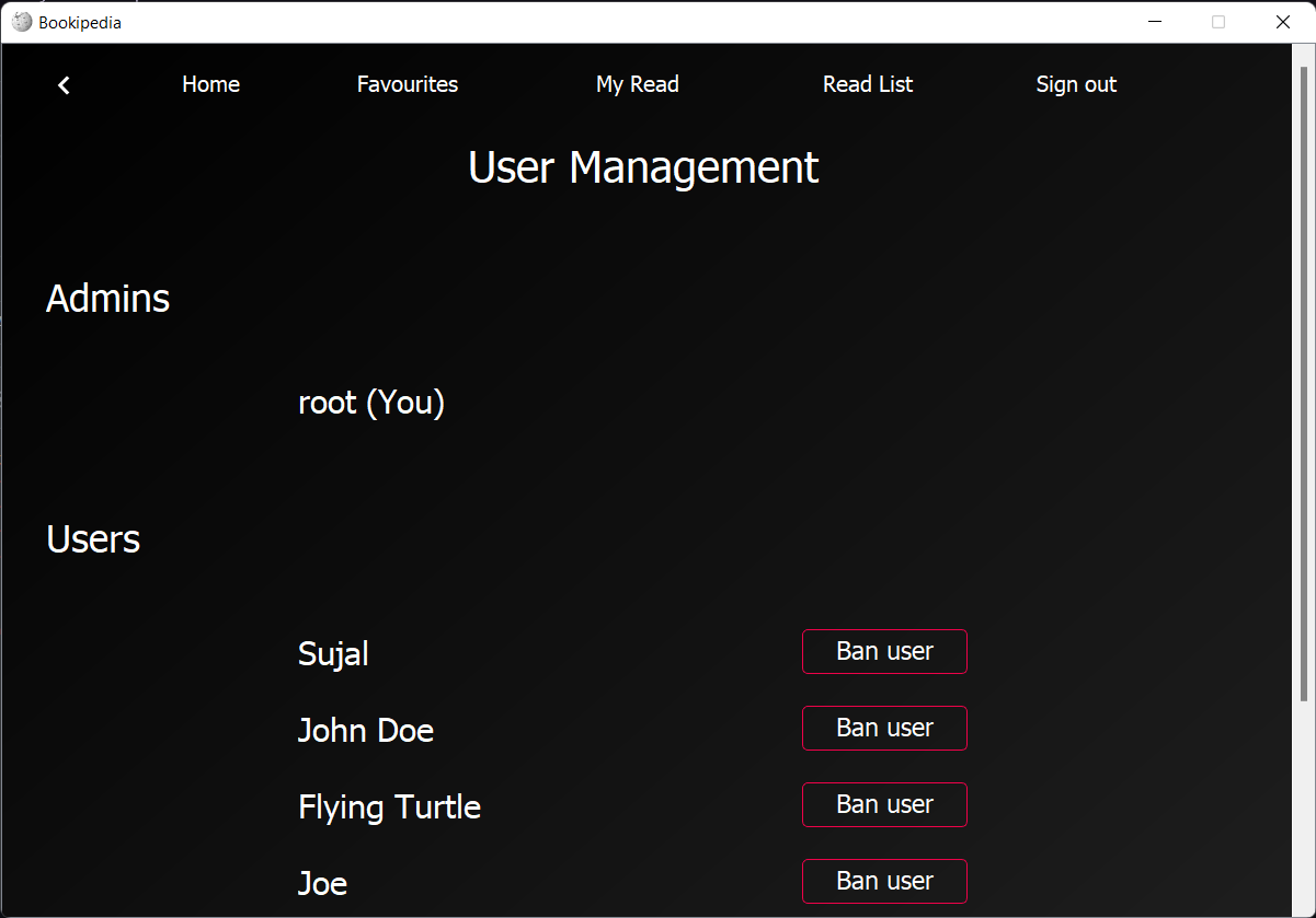 Admin Interface