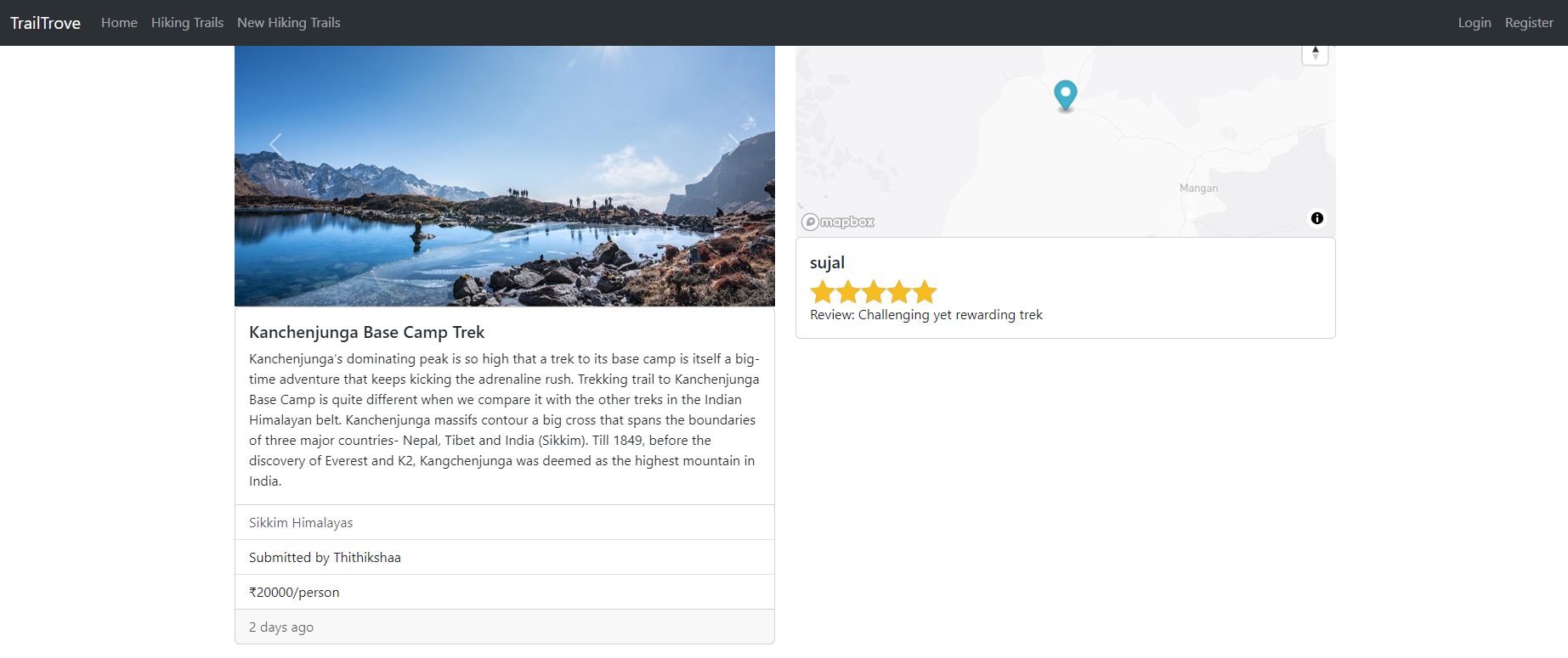 Hiking Trail page